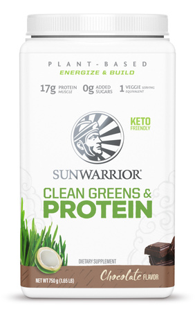 Sunwarrior Clean Greens & PROTEIN czekoladowy (30 porcji / 750g)
